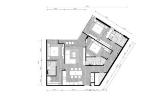 Apartment floor plan, 3 bedrooms in The Petit Tycoon No. 11009